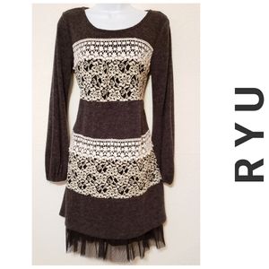 Anthropologie Ryu Dress with Veil Trim